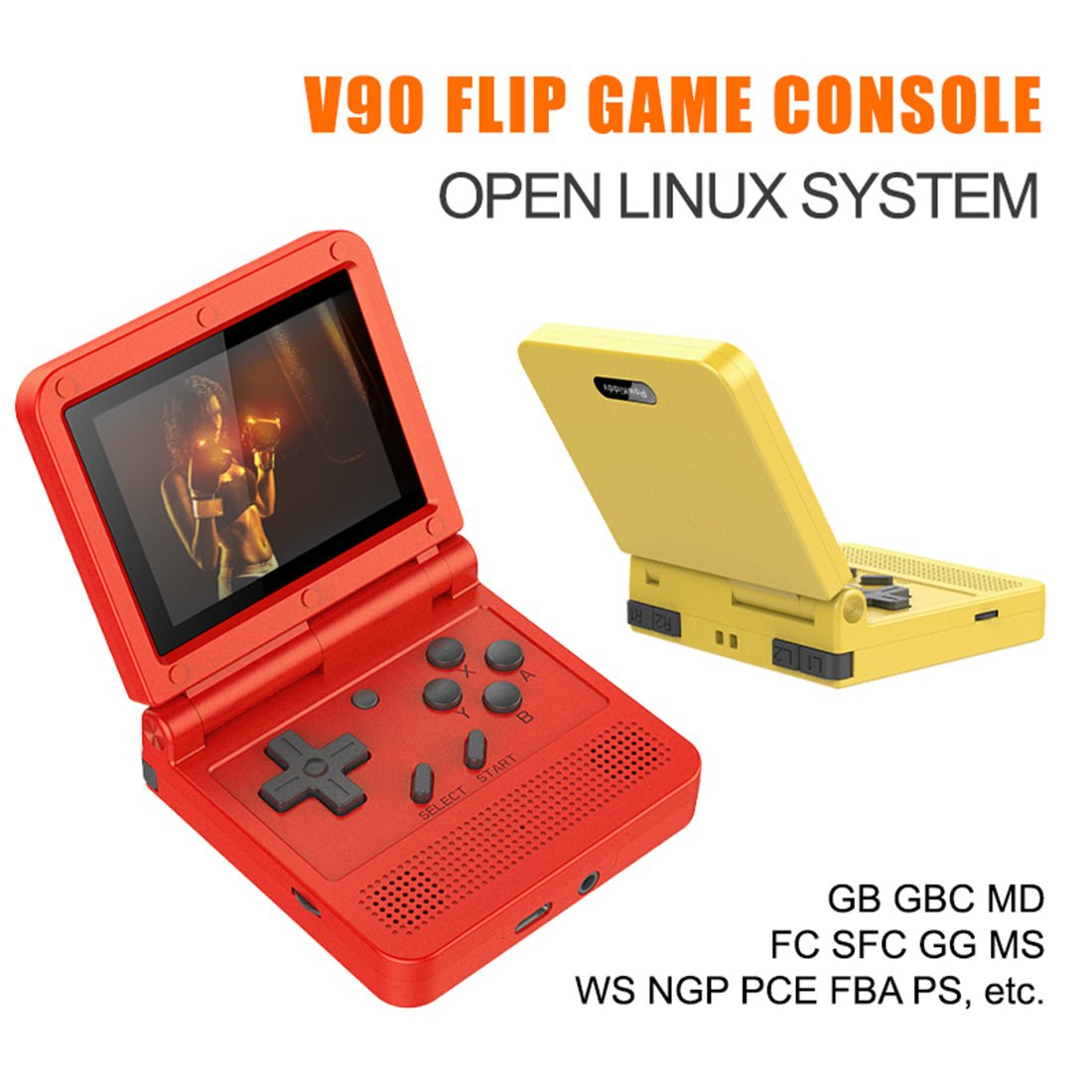 Powkiddy V90 Mini Foldable Handheld Arcade