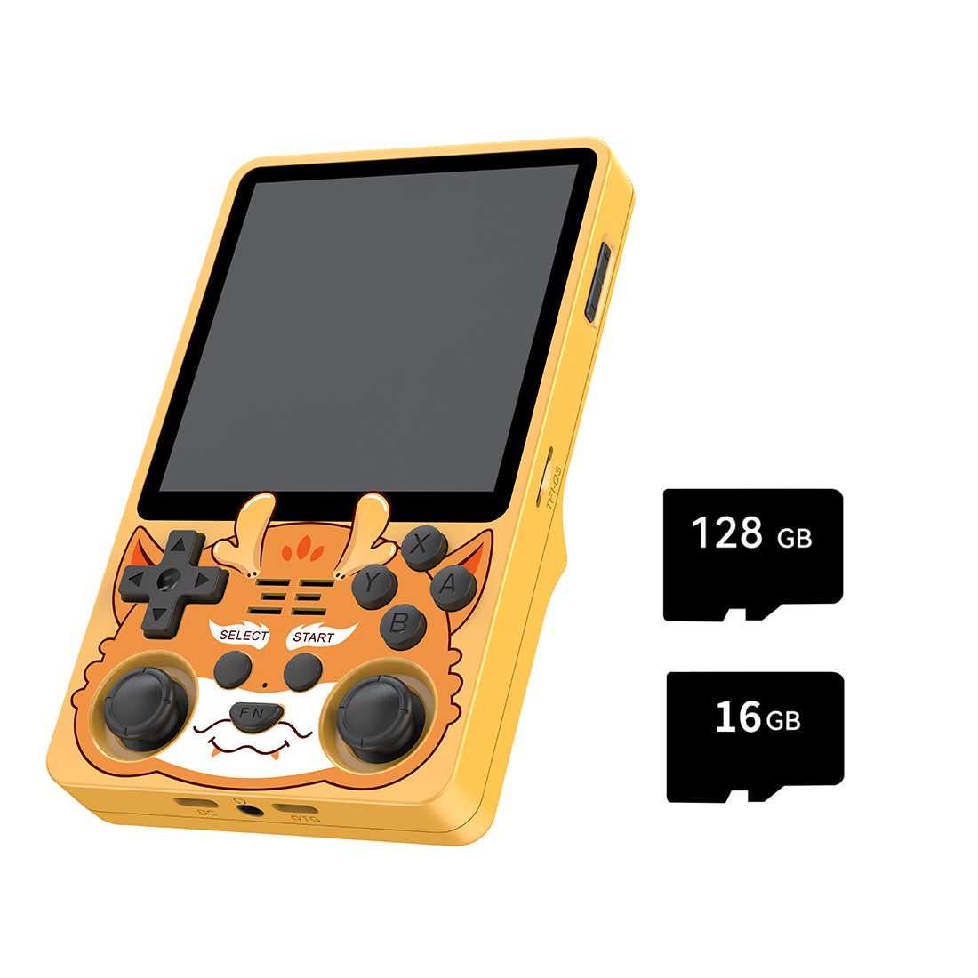 Powkiddy RGB20SX Handheld Game Console - Yellow / 16GB+128GB