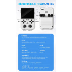 XU10 3.5-Inch IPS Screen Handheld Retro Game Console